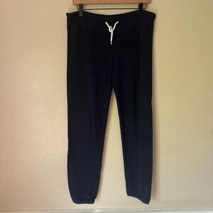 Monrow Supersoft Vintage Navy Joggers with White Drawstring
